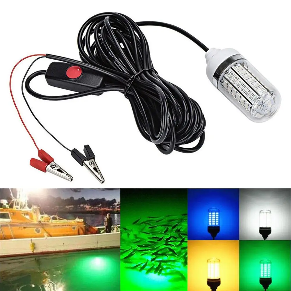 

Outdoor Led Fishing Light Underwater Fish Finder Lamp Ac/dc12v/24v Waterproof Fish Lure Light With 5m Power Cord