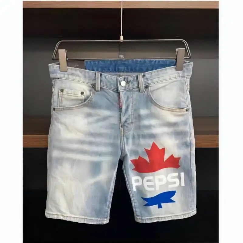 

Dsquared2 Summer Letter Print Short Jeans Fashion Casual Slim High Quality Denim Shorts Clothing 9803-1#