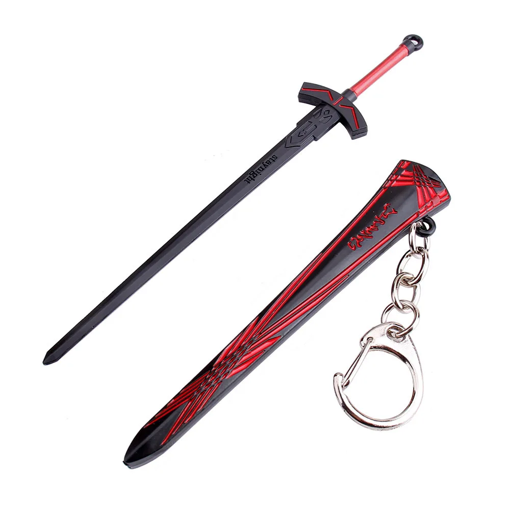 12 см Fate Stay Night Excalibur модель кулон брелок для мужчин мальчиков Caliburn металлический эмалированный брелок для ключей аниме фанаты chaveiro ювелирные изделия (art.: 3920cbcf8cd96) - 3920cbcf8cd96