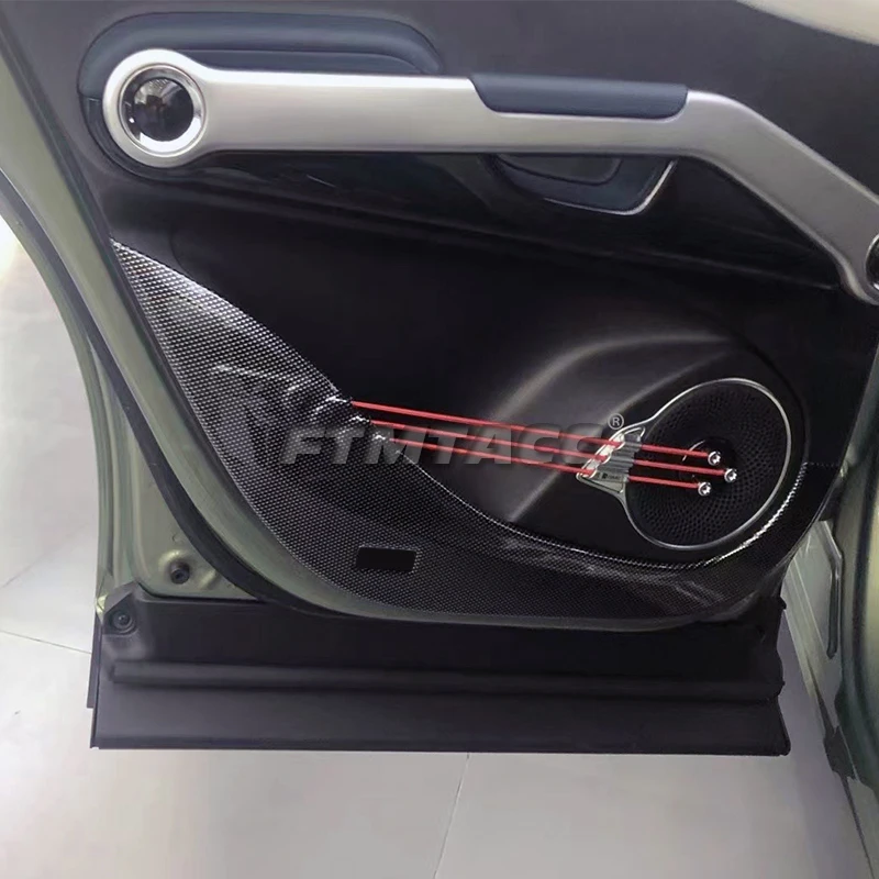 

For BYD YUAN Plus EV Atto 3 2022 2023 ABS Carbon Fibre Door Anti Kick Pad Protection Stickers Car Accessories