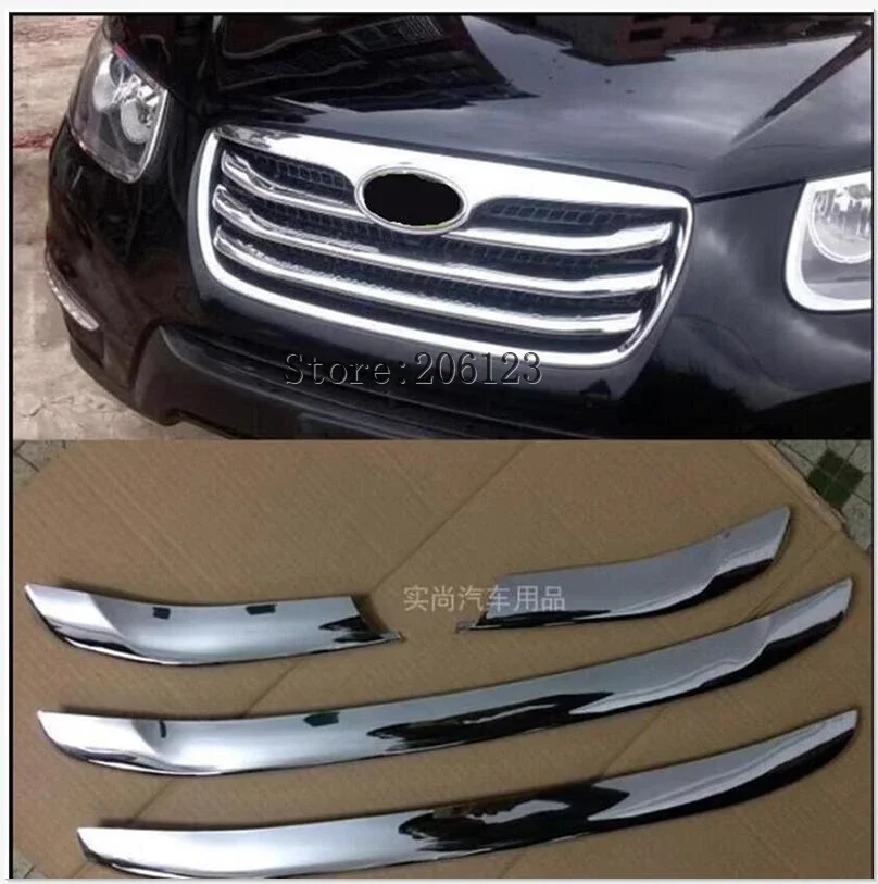 

Хромированный передний гриль с обшивкой, 4 шт./комплект, для Hyundai Santa Fe 2010 2011 2012