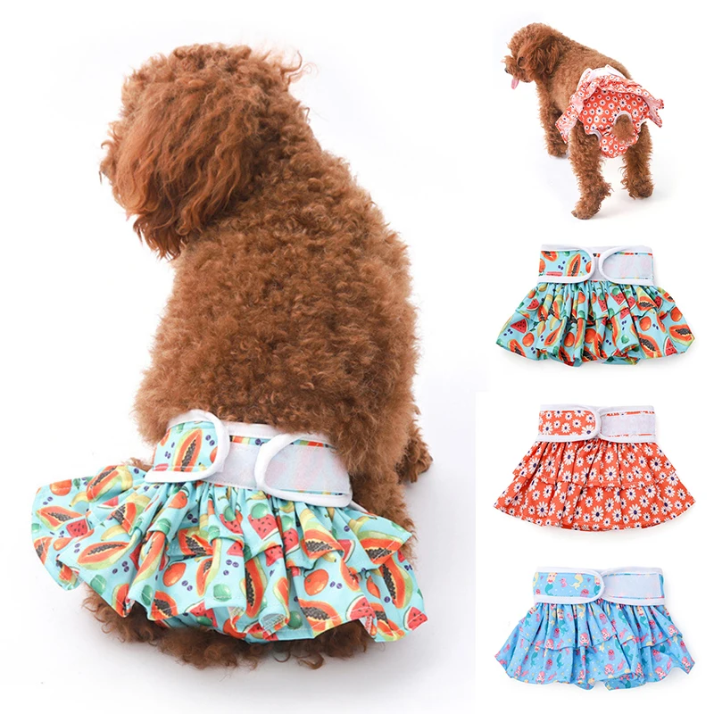 

Female Pets Dog Diaper Sanitary Physiological Pants Washable Cotton Pet Briefs Diapers Menstruation Underwear For Pets Supplies