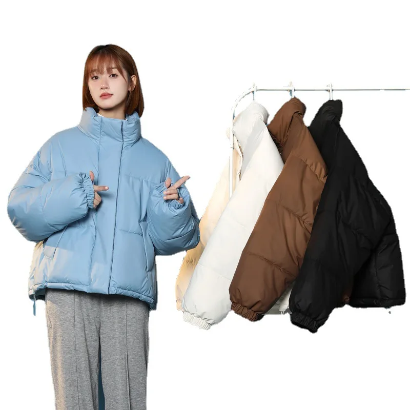 Winter Clothing for Women New Korean Down Jacket Loose BF Style Stand Collar Short Thickened Coat  Parkasdoradas  De Mujer Gm*