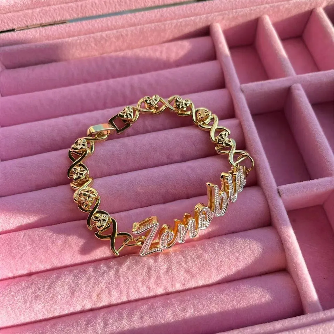 Женский и мужской браслет с двойной табличкой VishowCo