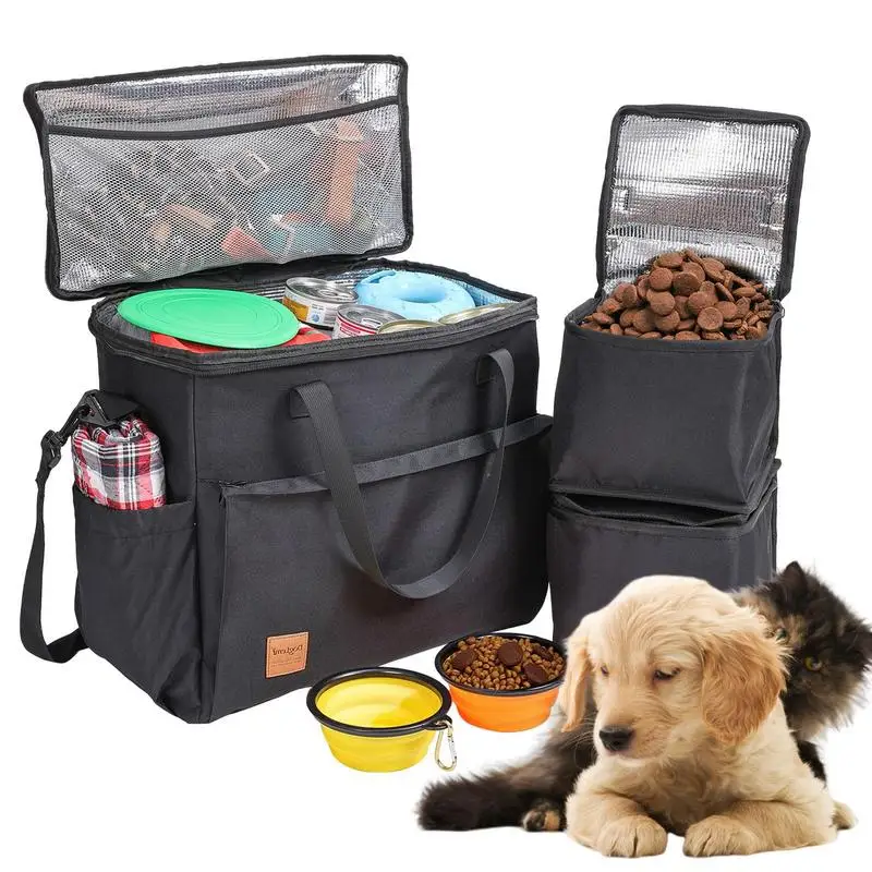 

Pet Travel Case Large Capacity Pet Supply Storage Bag With Handles Pet Accessories Storing Crate For Small Medium Large Cats