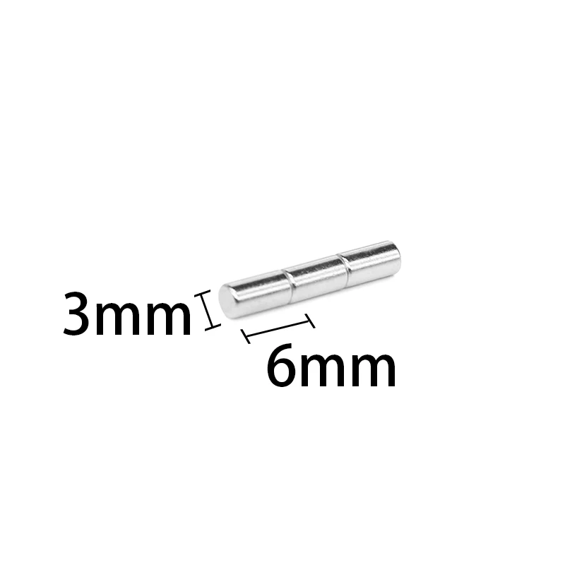 

20-2000Pcs Mini Small N35 Round Magnet 3x6 mm Neodymium Magnet Permanent NdFeB Super Strong Powerful Magnets Design Magnet