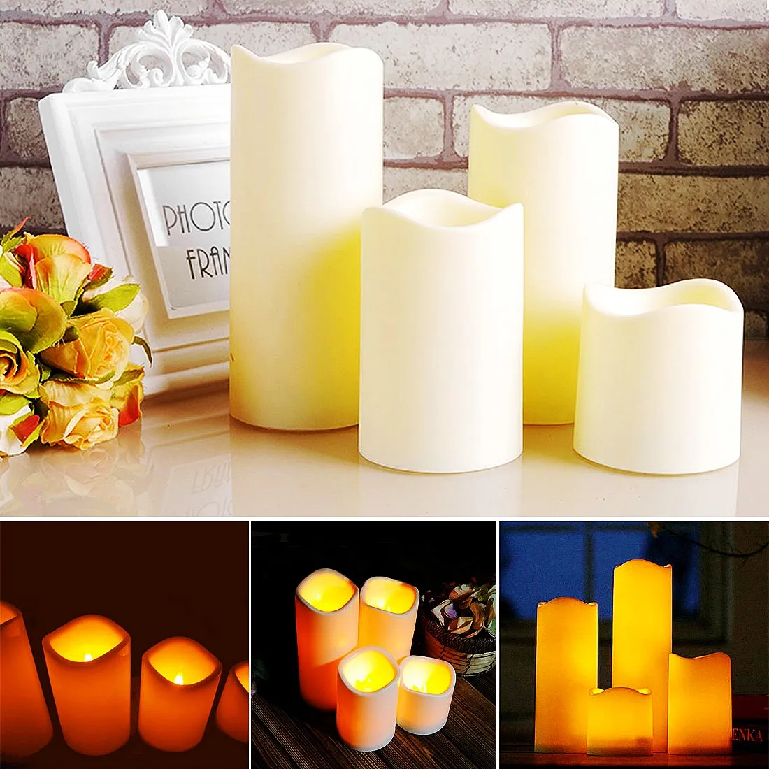 

LED Candles Decoration Cylindrical Flickering Flameless LED Electronic Candle for Wedding Birthday Christmas Lamp Decoration