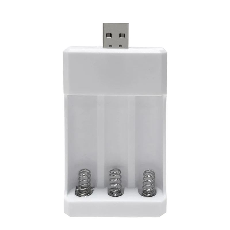 

Новинка, зарядное устройство с 3 слотами для аккумуляторов, адаптер с USB-разъемом, зарядное устройство для универсальных аккумуляторных бат...
