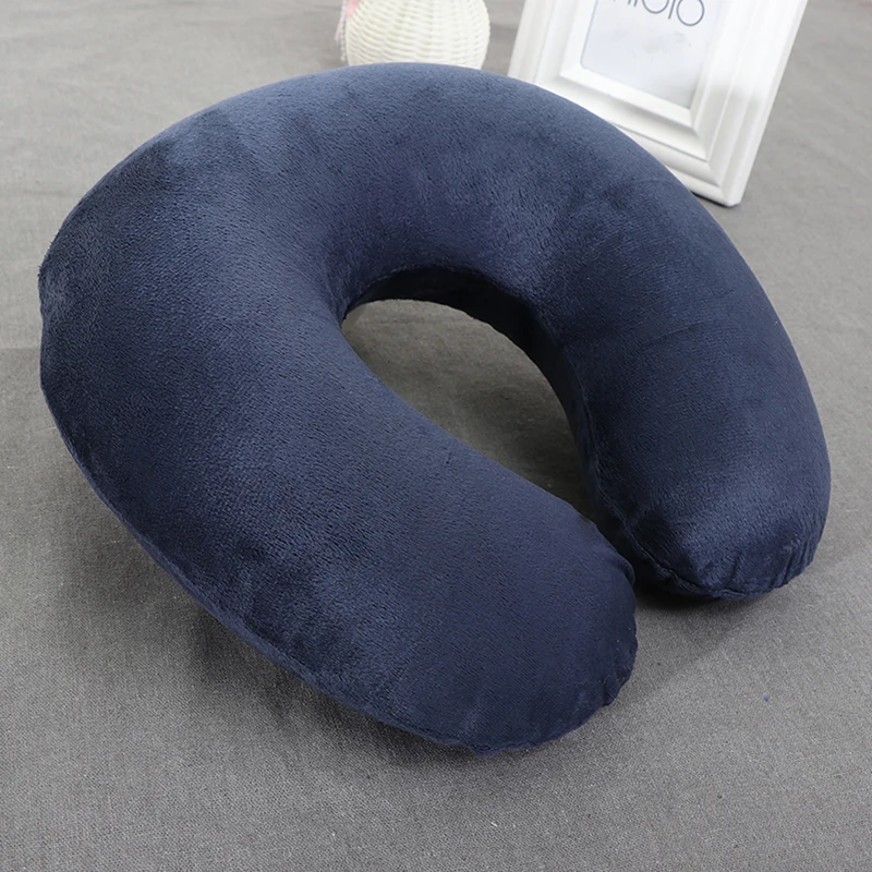 

1PC U Shaped Travel Pillow Car Air Flight Inflatable Pillows Colorful Neck Support Headrest Cushion Soft Nursing Cushion