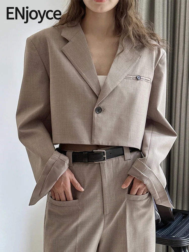 Винтажный короткий костюм пальто популярная корейская женская одежда