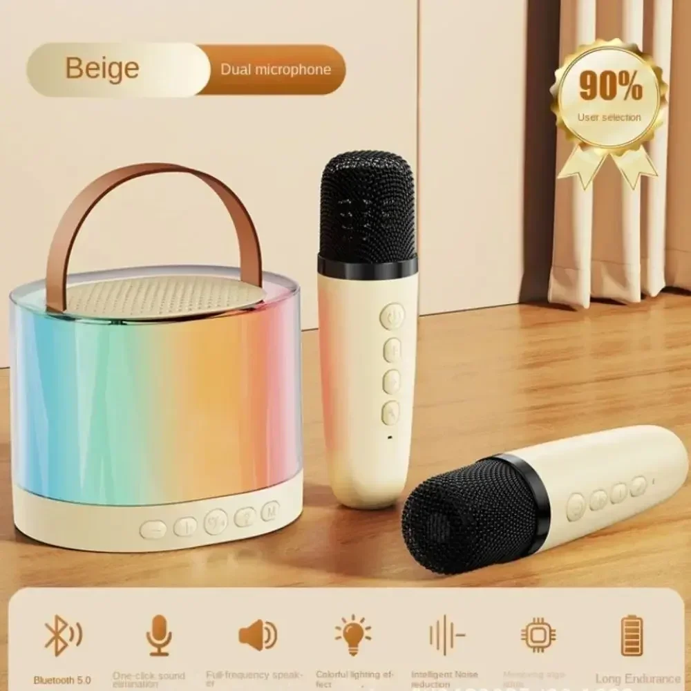 Беспроводная Bluetooth-колонка K52 Портативная Rgb-караоке-машина С Двумя Микрофонами