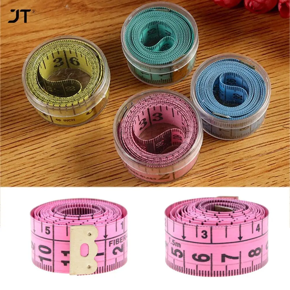 

150cm/60" Body Measuring Ruler Sewing Tailor Tape Measure Centimeter Meter Sewing Measuring Tape Soft Random Color