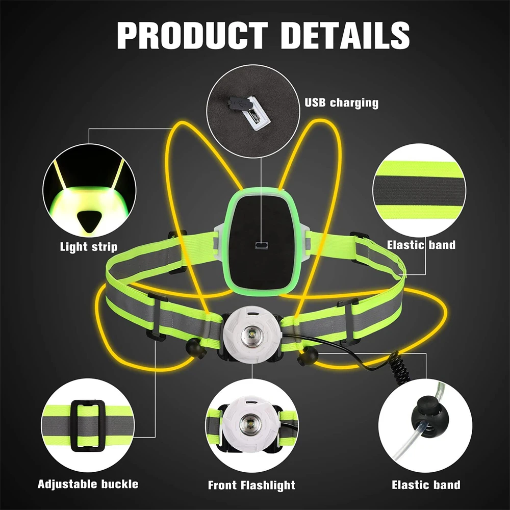 Светоотражающий Жилет для вождения со светодиодной вспышкой 360 |