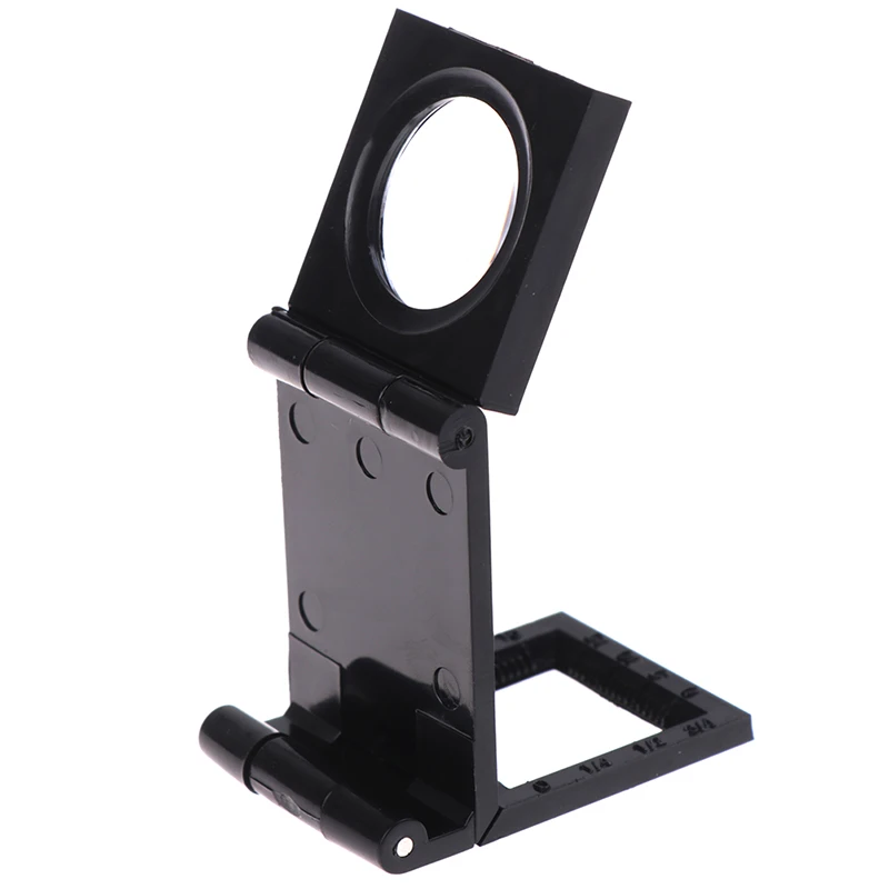

Microscope Folding Magnifier Stand Loupe With Scale For Textile Optical Foldable Magnifying Glass Tool 10X 28mm
