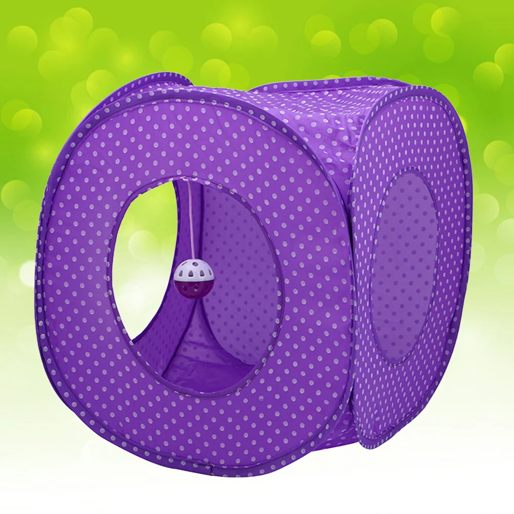 

Collapsible Cat Tunnel Foldable Kitten Polka Dot Tent Portable Cat Toys for Kittens Puppies Rabbits and Other Small Pets