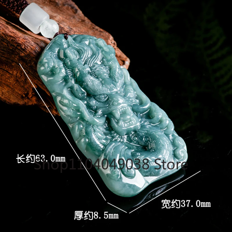 Подвеска из натурального нефрита А-класса синий кран брендовая ретро и