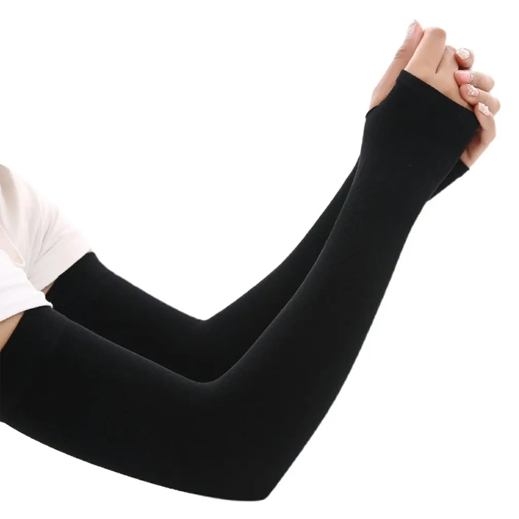 

UV Sun Protection Women Sleeves Knitted Sleeves Cool Arm Sleeves Unisex Cooling Arm Sleeves Elbow Cover Cycling Run Fishing