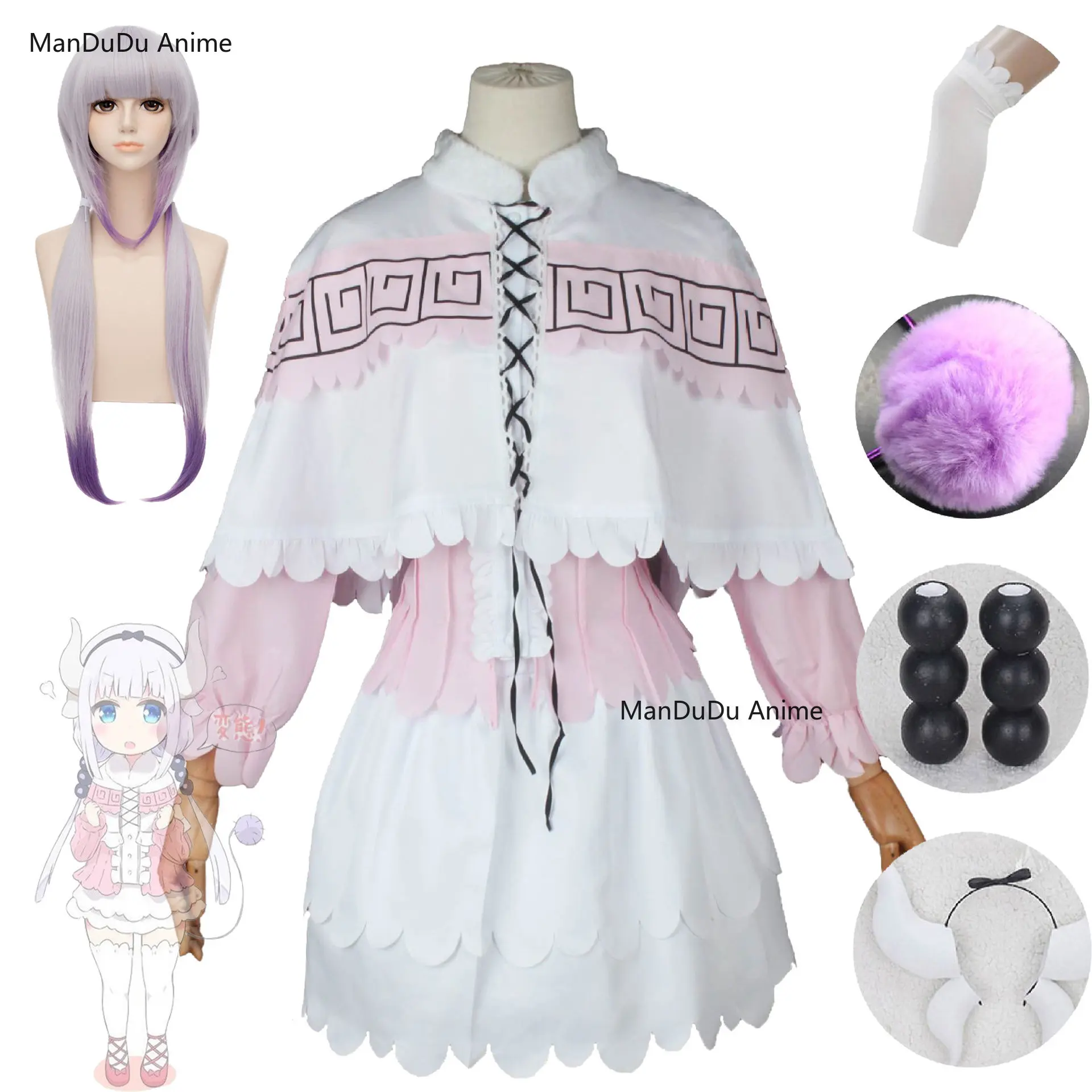 

Miss Kobayashi's Dragon Maid Kanna Kamui/Kanna Kamuy Cosplay Costume Role Play Woman Dress Hallowmas Party Uniform