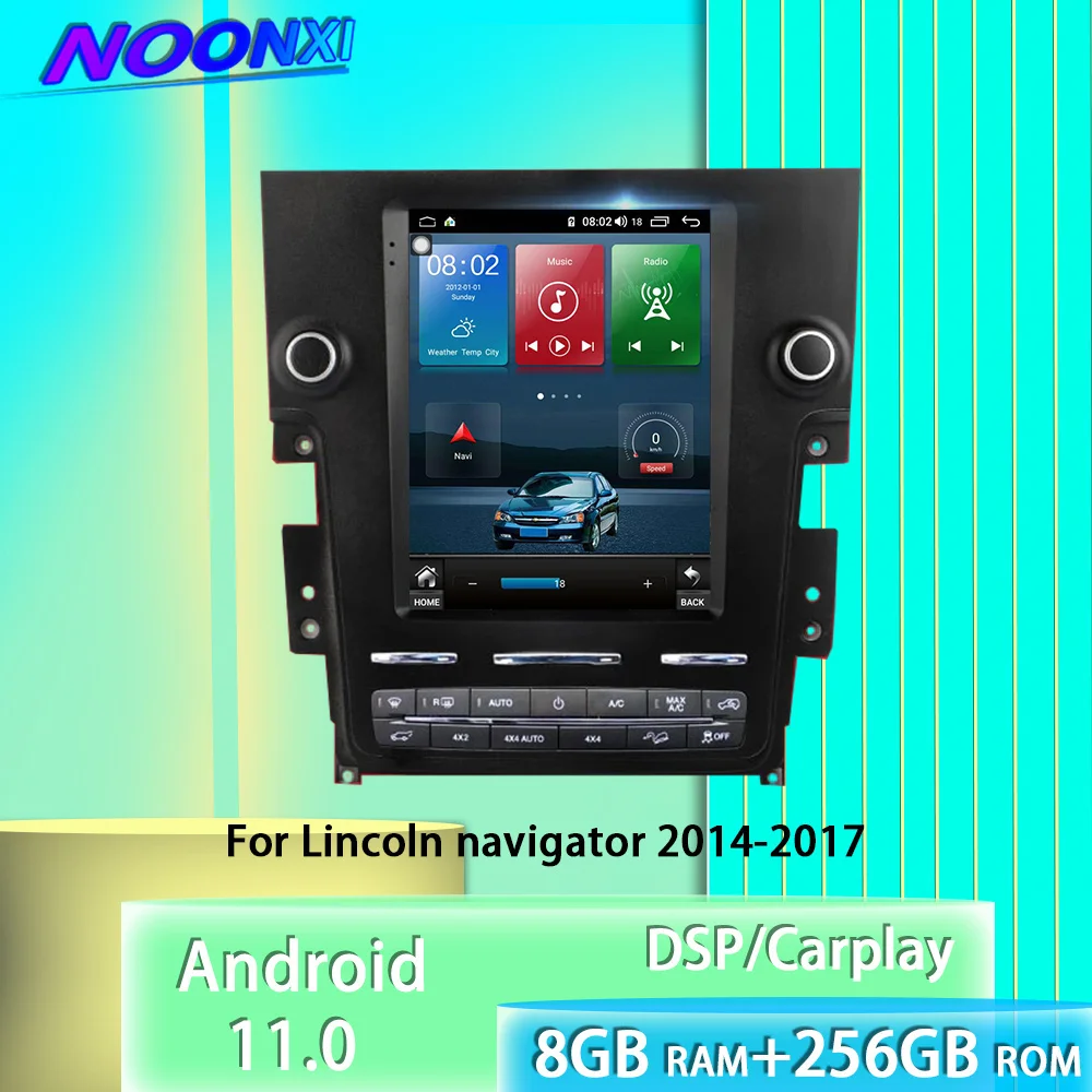 

Для Lincoln Navigator 2014-2017 Tesla Screen 8 + 256G Android 11,0 автомобильный радиоприемник Bluetooth GPS навигатор Автомобильный плеер мультимедийный плеер