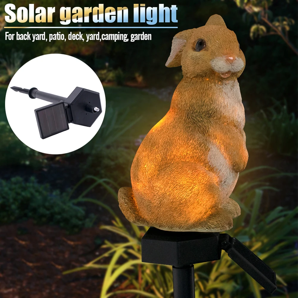 

Outdoor Solar LED Rabbit Courtyard Light Waterproof Yard Family Garden Park Lawn Heat-resistance Decoration Lamp