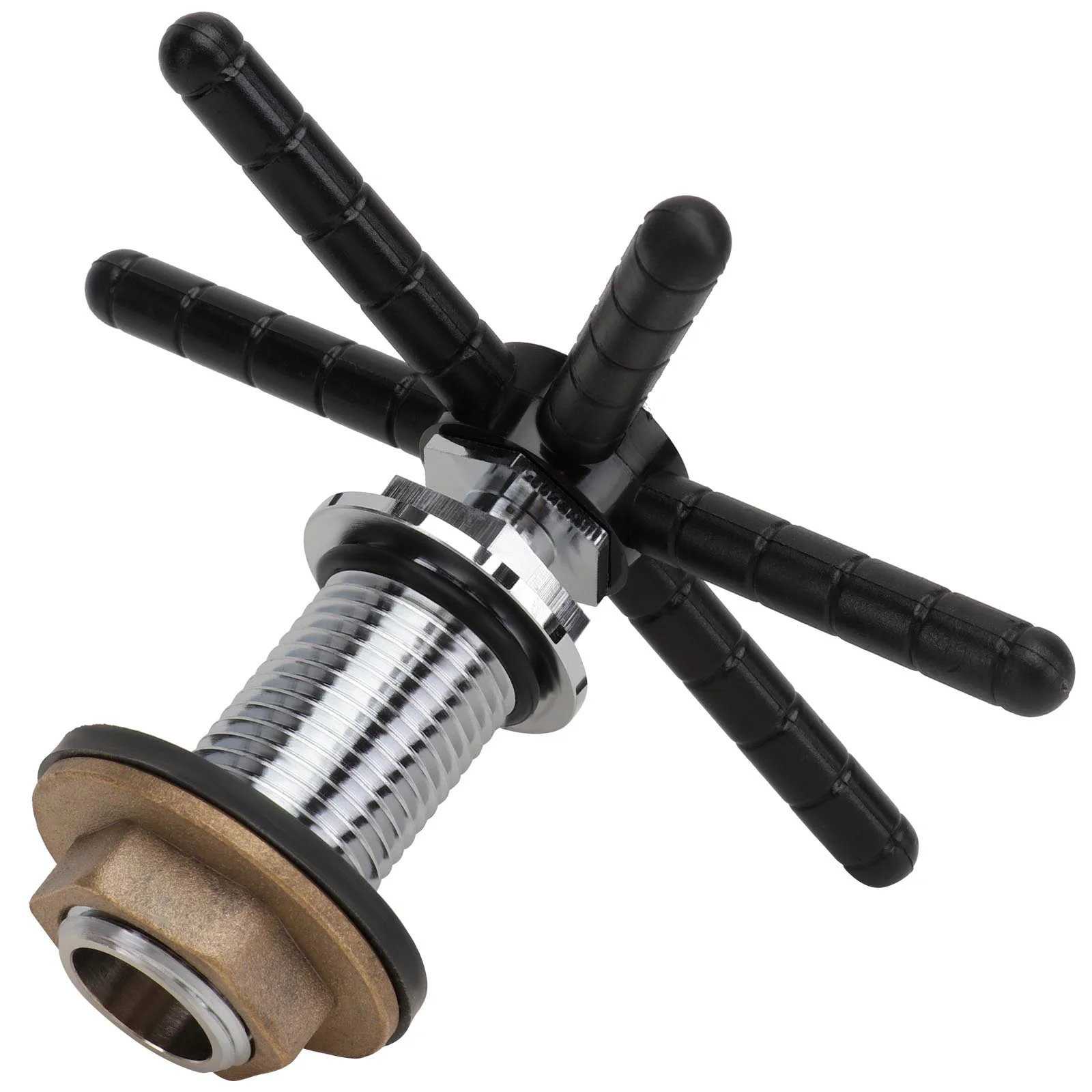 

1pc Stainless Steel Bar Cup Washer Head Rinser Bottle Rinser (Black)