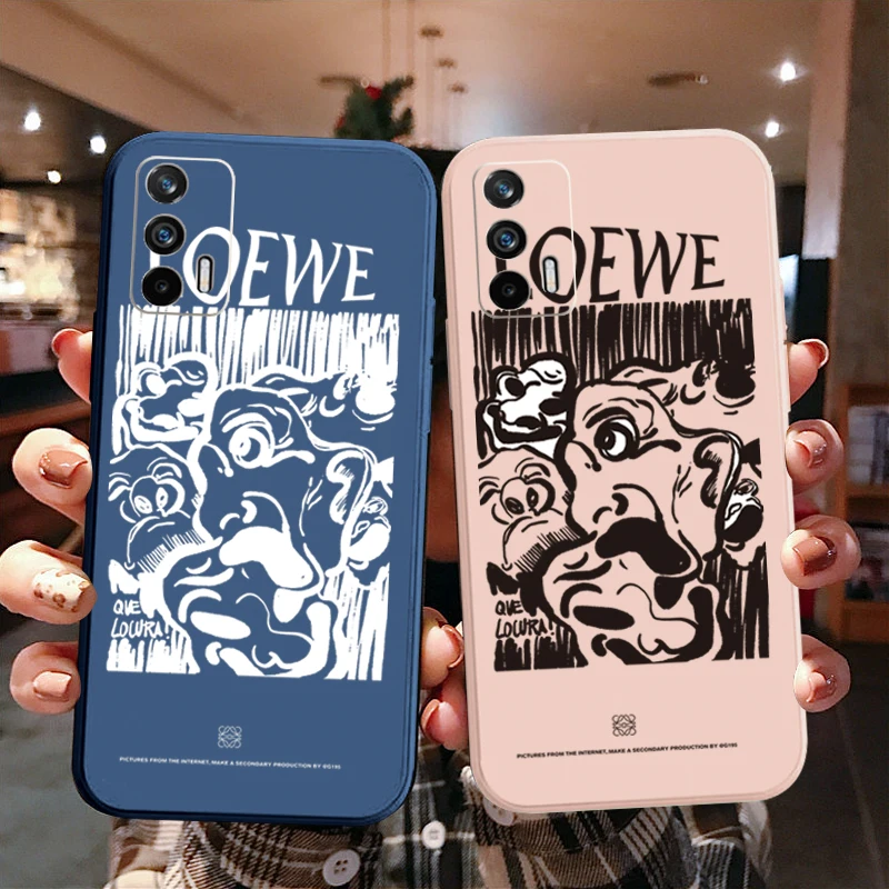 

Case For OPPO A16 A15 A52 A31 A91 A74 A5S A7 A12 A5 A9 2020 A54 A53 A94 Fashion Graffiti Straight Edge Silicone Protective Cover