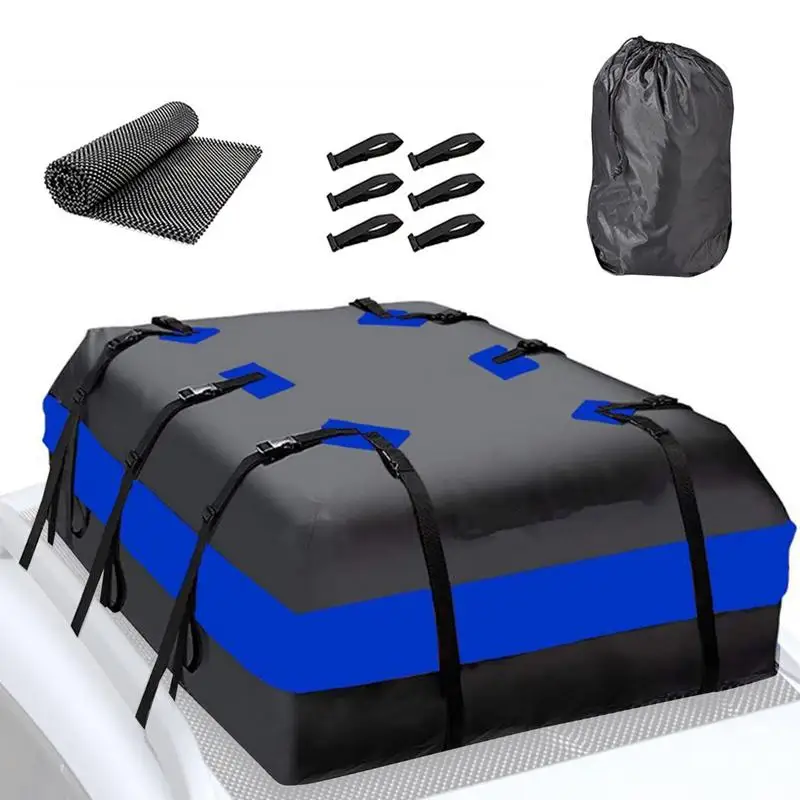 

Car Top Carrier Roof Bag 15 Cubic Feet Soft-Shell Luggage Carrier For Car Perfect For Most Universal Automobile Vehicle SUV Car