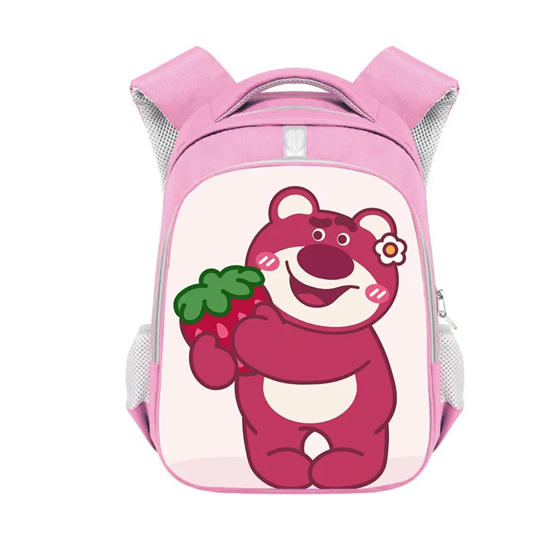 Disney Bag Strawberry Bear Children Backpack Student Large Capacity Backpack Fashion Cute Cartoon Backpack Girls Large Backpack