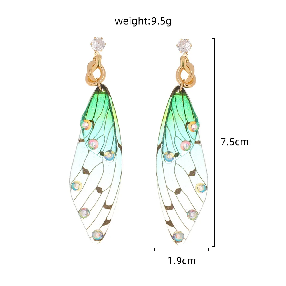 Модные трендовые серьги с крыльями феи 2021 подвесные бабочки и насекомого для