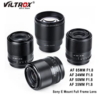 viltrox 24mm 35mm 50mm 85mm e f1 8 af camera lens auto focus full frame prime large aperture portrait for sony lens e mount