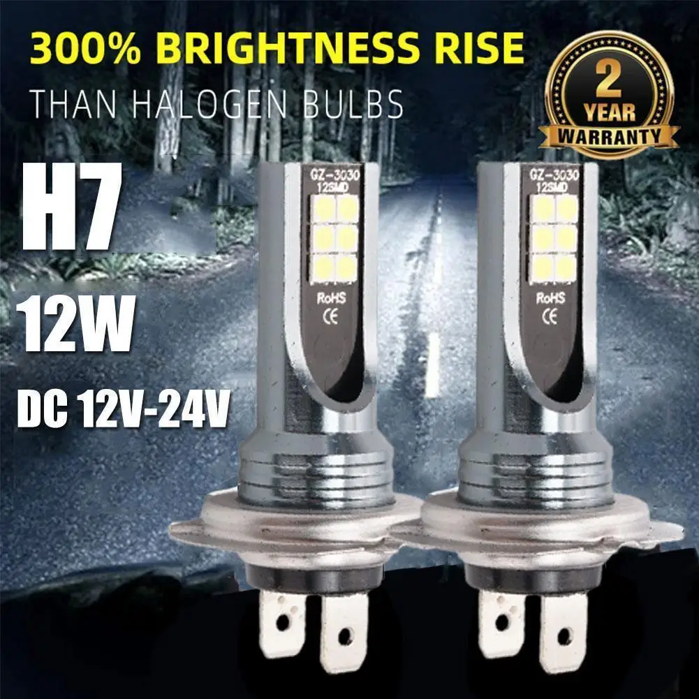 

1pcs Automobile Fog Lamp 3030 12SMD LED Lamp 1 Piece H11 H4 Automobile H1 Kit Beam H7 H3 Led Bulb Headlamp B6I3