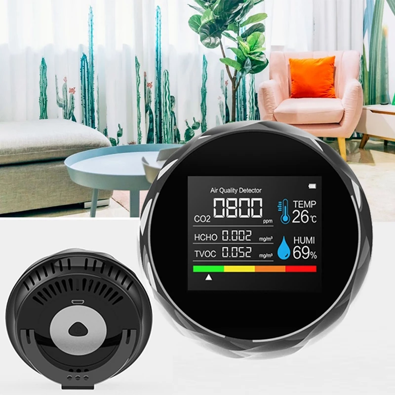 Детектор газа счетчик CO2 многофункциональный бытовой монитор качества воздуха