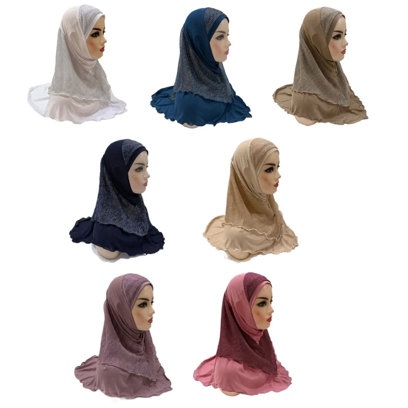 

Muslim Hijab Soft Women Turban Cap Scarf for Sun for Protection Shawl Muslim for