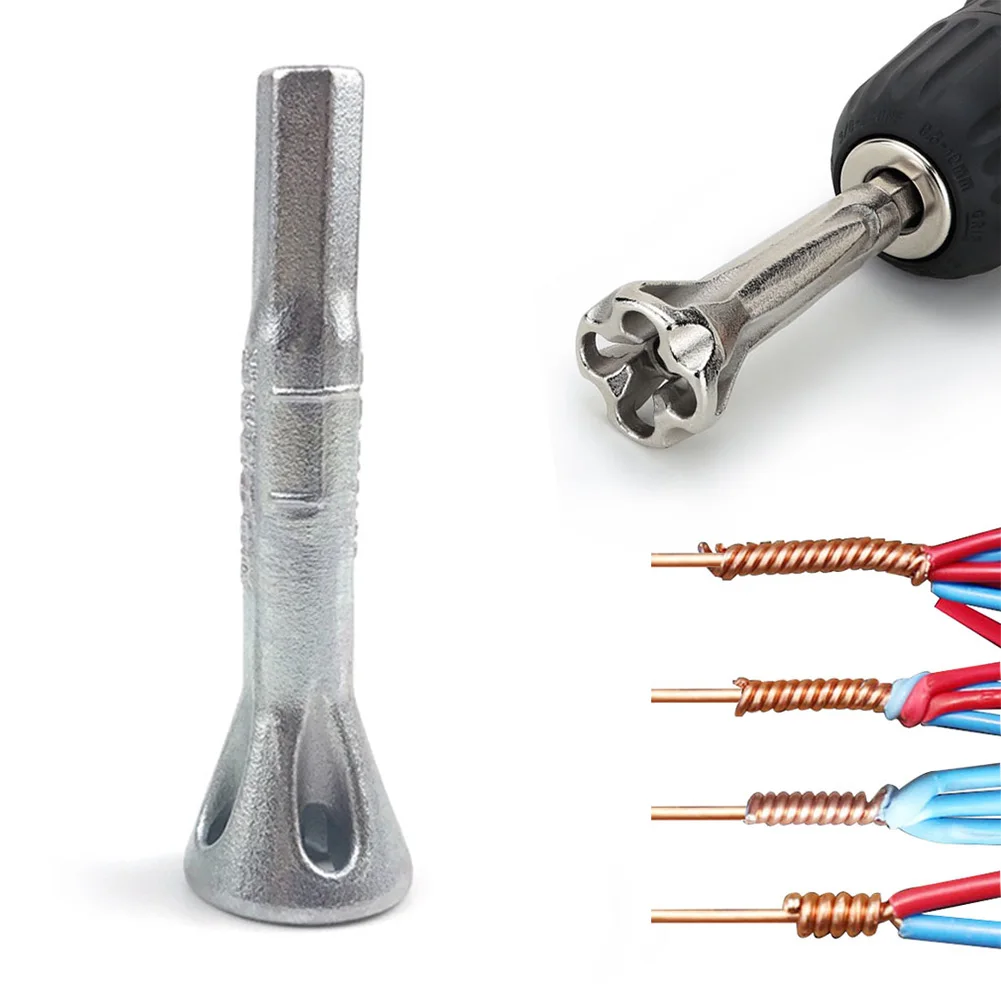 

Electrical Twist Wire Tool 2.5/4 Square Automatic 5 Wire Electrical Cable Quick Connector Wire Stripping Doubling Connector