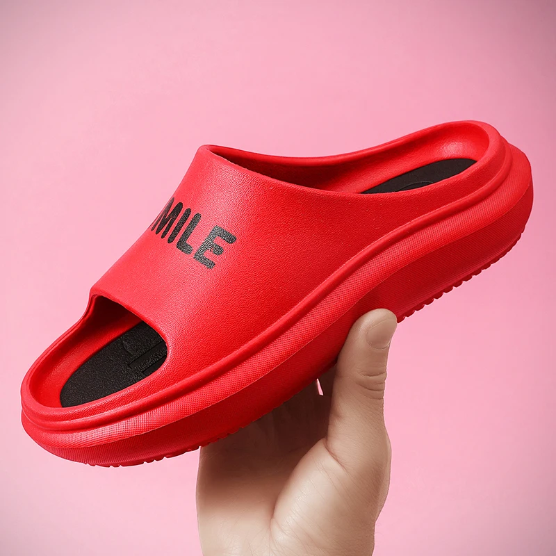 

Шлепанцы женские для дома и пляжа, мягкие сандалии из ПВХ, Нескользящие, толстая подошва, для ванной комнаты, летняя обувь