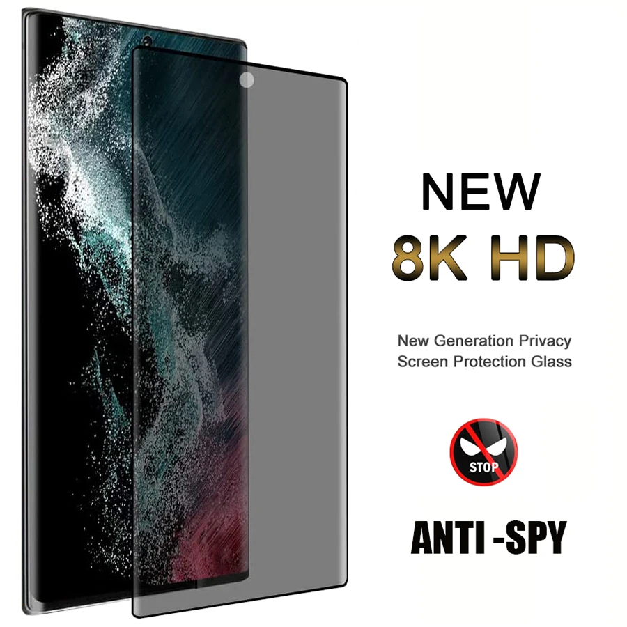 Противошпионское закаленное стекло для Samsung Galaxy S22 Ultra S21 Plus защита экрана Note 20 8 9 10