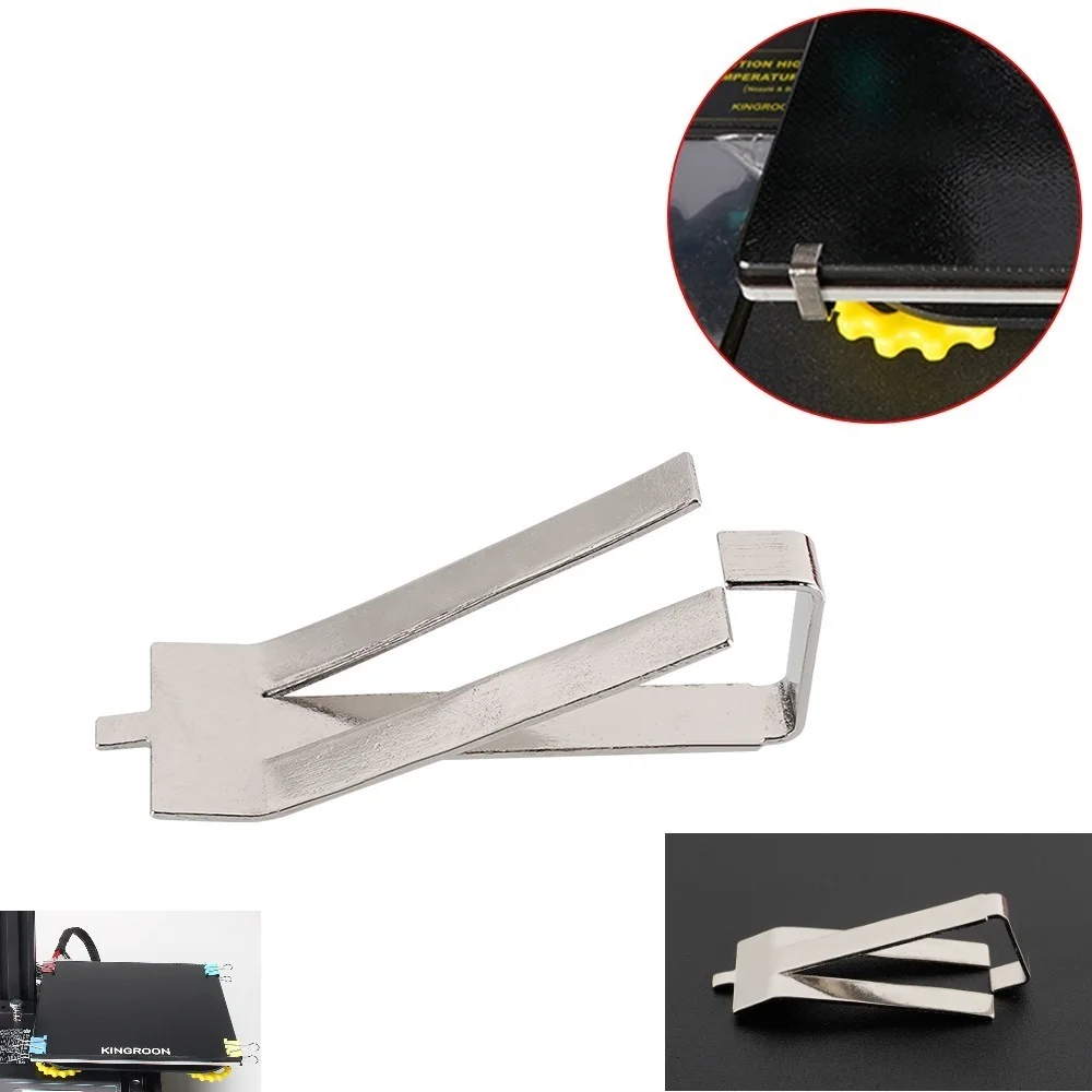 

MEGA 4PCS/lot Glass Plate Clamp Clip Spring Steel Tool For Clamping 3D Printers Build Platform Heated Bed Retainer for Ender3