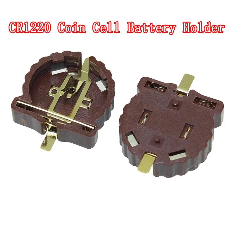 

5 шт./лот SMD CR1220 держатель для батарей с монетницей 1220 SMD держатель для батарей позолоченный держатель для батарей CR1220