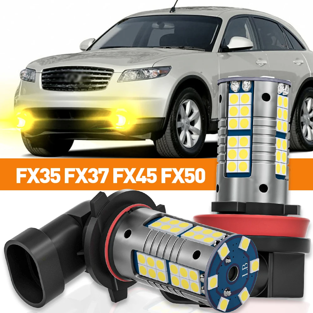 

2pcs LED Fog Light For Infiniti FX35 FX37 FX45 FX50 2004 2005 2006 2007 2008 2009 2010 2011 2012 2013 Accessories Canbus Lamp