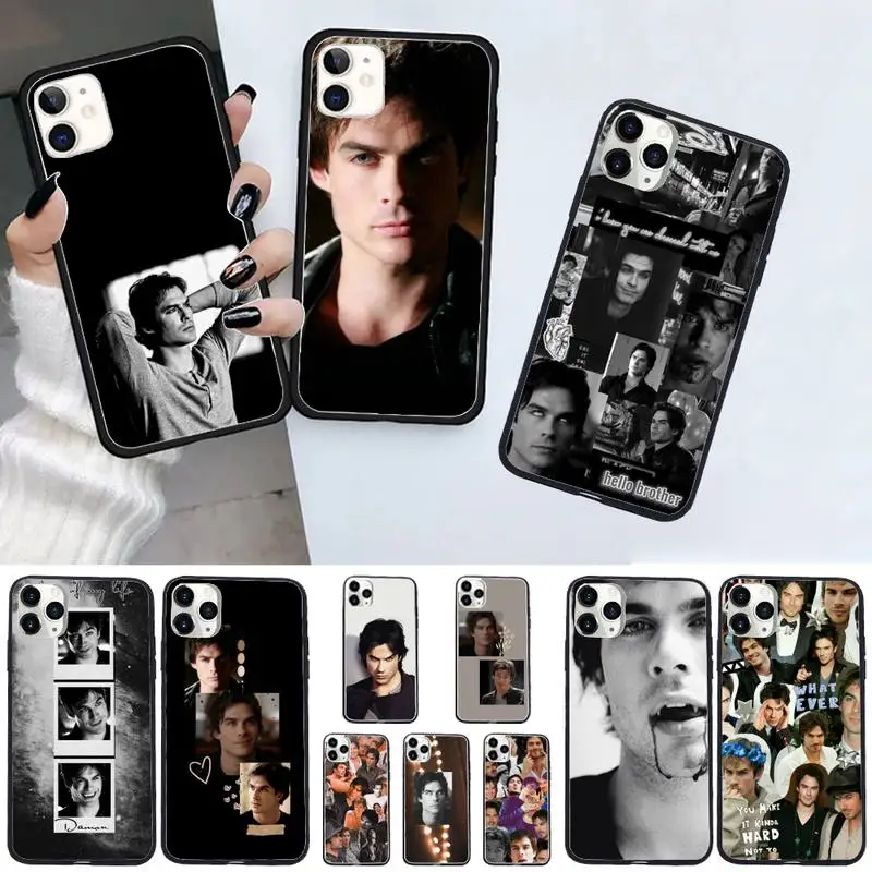 

Damon Salvatore Vampire Diaries Phone Case For iphone 12 11 13 7 8 6 s plus x xs xr pro max mini shell