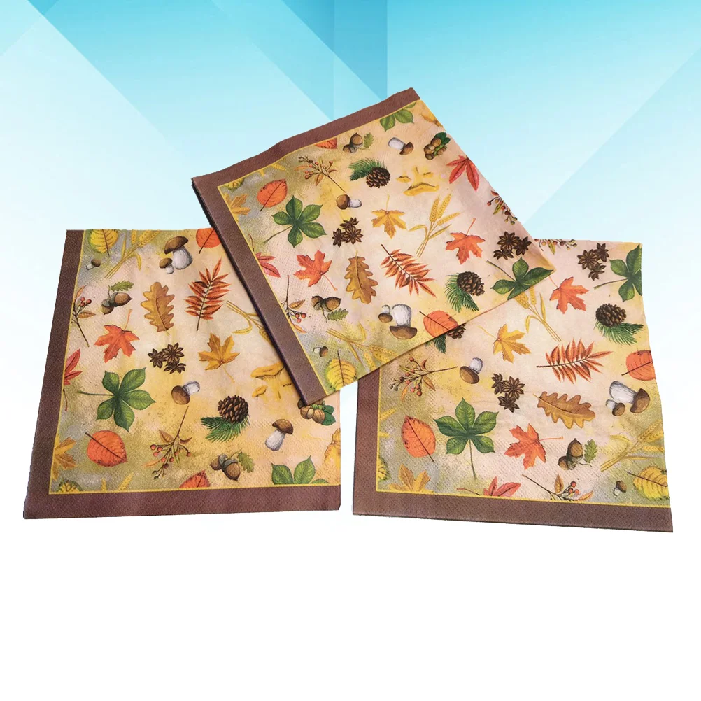 

40 Pcs Napkins Wedding Decoration Pretty Msple Leaf Party Paper Dinner Disposable