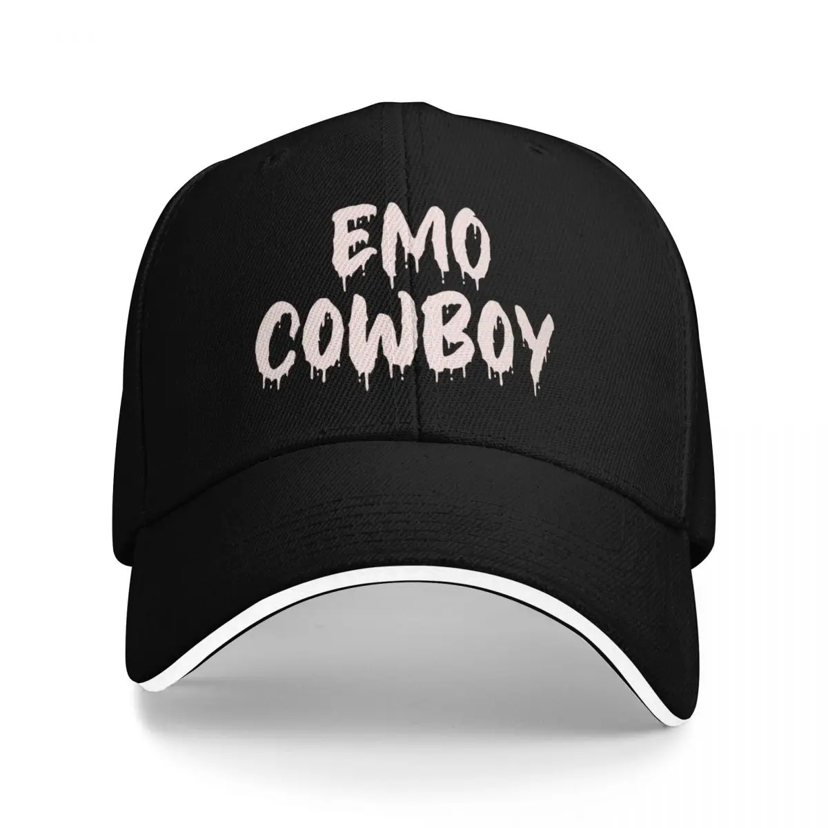 RINK ON WHITE EMO COWBOY BLOOD DRIP Бейсбольная кепка с защитой от ультрафиолета Солнечная шляпа