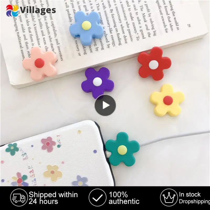 

Anti-break Wire Protector Flower Data Charger Line Protector Mini Light Data Cable Protective Sleeve Consumer Electronics Cute