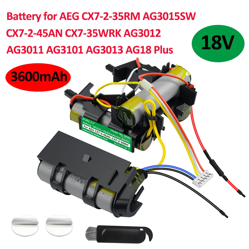 Фото Аккумулятор 18В 3600мАч для пылесосов AEG CX7-2-35RM CX7-2-45AN CX7-35WRK AG3012 AG3011 AG3101 AG3013 AG18 Plus AG3015SW №3