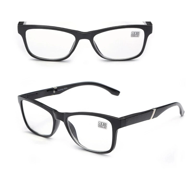 

Reading Glasses Women New Fashion Rectangle Frame Men Resin Presbyopic Glasses With Coloth