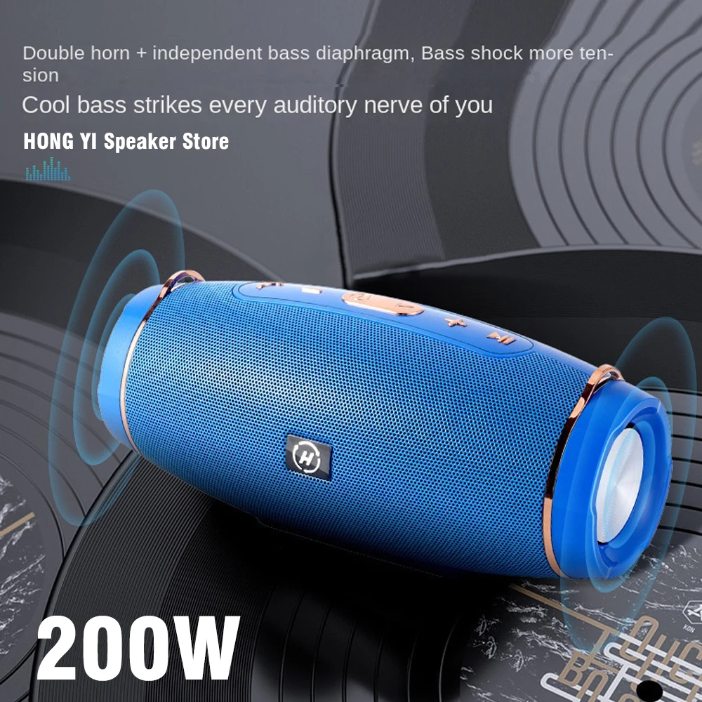 

200W Powerful Subwoofer Portable Radio FM Wireless Caixa De Som Bluetooth Speaker Sound Box Blutooth For Large High Power Bass