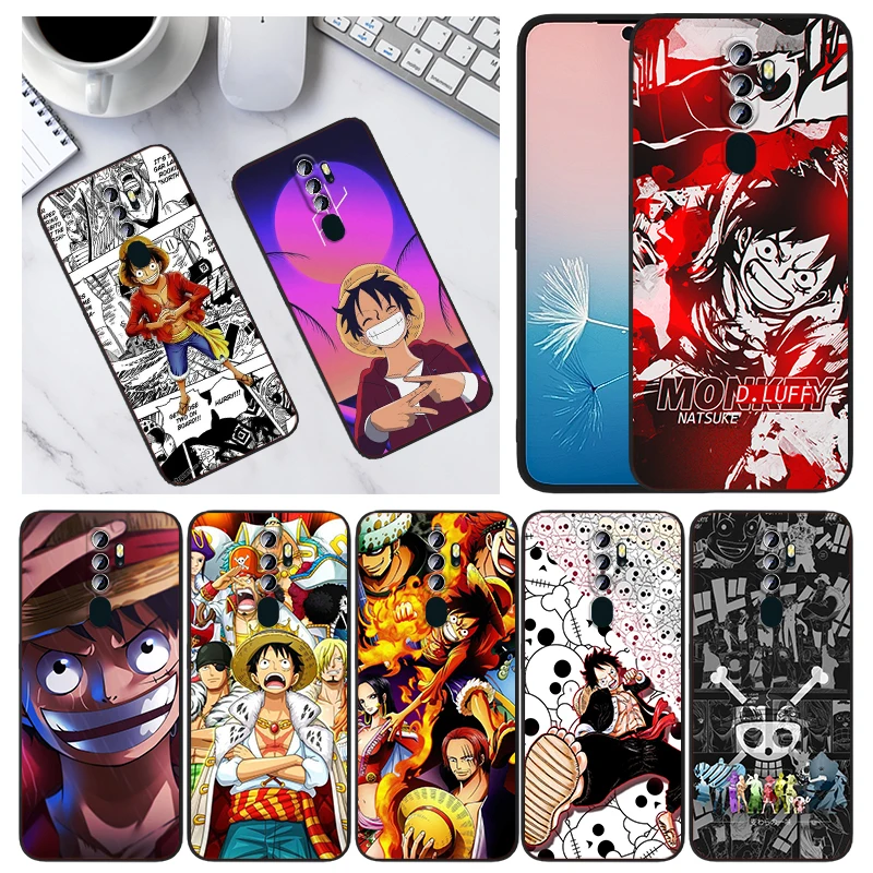 

One Piece Luffy Animation For OPPO Find X5 X3 F21 Neo Lite A96 A57 A77 A74 A76 A72 A55 A54S A53 A16S K10 5G Black Phone Case