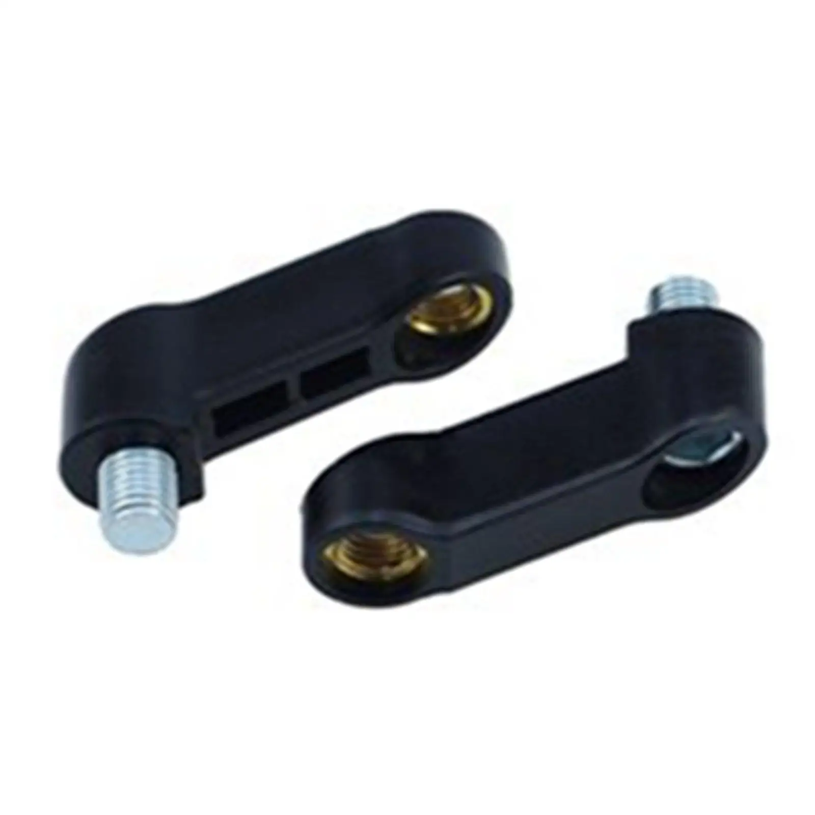 

1Pair Universal 10mm Motorcycle Rear View Mirror Mount Riser Extender Adapter Bracket Black