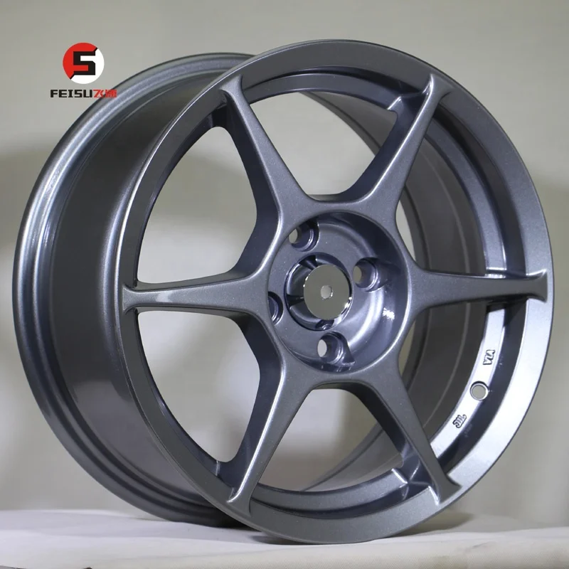 

15inch P1 15*7 4*100 ET35 CB73.1 grey white sports racing alloy wheels