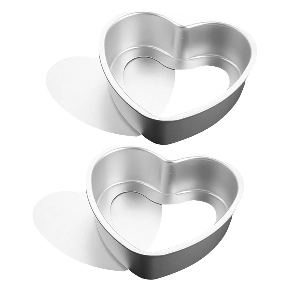 

Cake Pan Heart Baking Pans Mini Tart Cheesecake Tin Ring Making Mold Mousse Tray Bottom Molds Tool Metal Quiche Loose Pie Mould